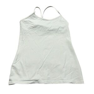 Like New Lululemon Athletica Racerback Tank Size 10 White Built in Bra Workout